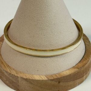 Kate Spade Tickle The Ivories White & Gold Bangle Bracelet